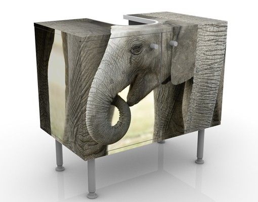 Waschbeckenunterschrank Tiere Elefantenliebe