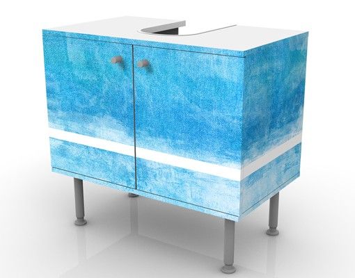 Waschbeckenunterschrank - Colour Harmony Blue - Maritim Badschrank Blau