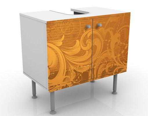 Waschbeckenunterschrank - Goldener Barock - Vintage Badschrank