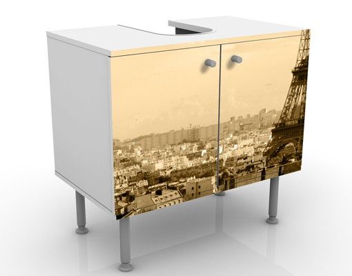 Waschbeckenunterschrank - I Love Paris - Vintage Badschrank