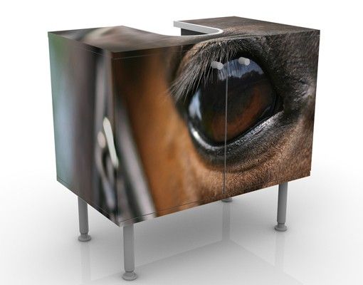 Waschbeckenunterschrank Tiere Horse Eye