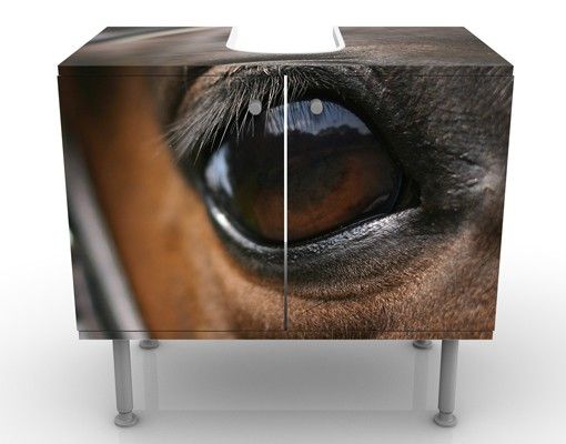 Waschbeckenunterschrank Motiv Horse Eye