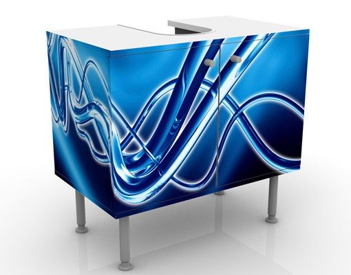 Waschbeckenunterschrank - Equalizer - Badschrank Blau
