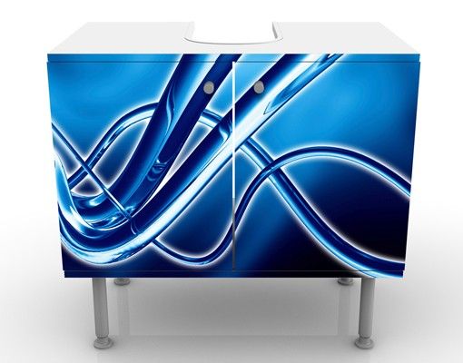 Waschbeckenunterschrank - Equalizer - Badschrank Blau