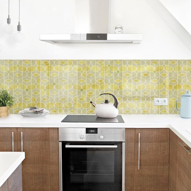 Küchenrückwand selbstklebend Art Deco Schmetterling Muster