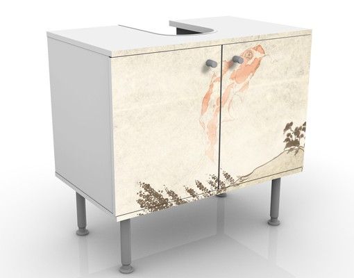 Waschbeckenunterschrank - No.MW8 Japanische Stille - Badschrank Weiß