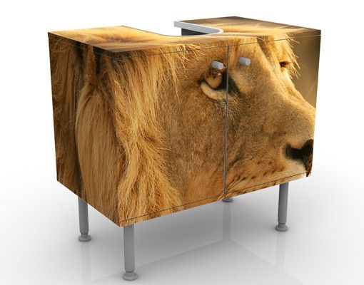 Waschbeckenunterschrank Tiere Löwenkönig