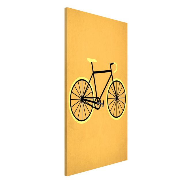 Magnettafel - Fahrrad in Gelb - Hochformat 3:4