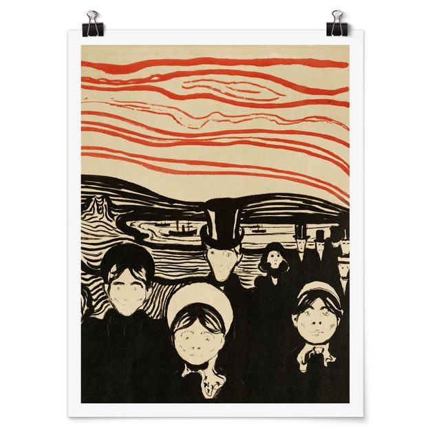 Moderne Poster Edvard Munch - Angstgefühl