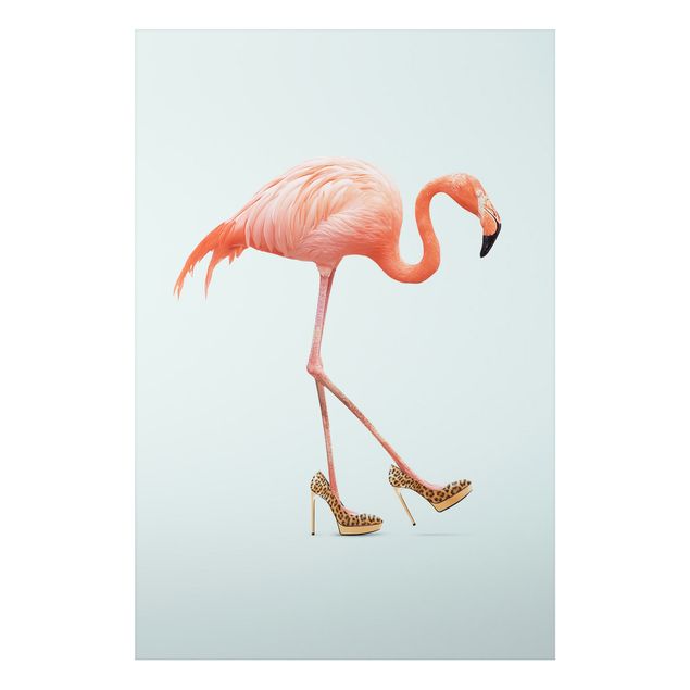 Wandbilder Flamingo mit High Heels