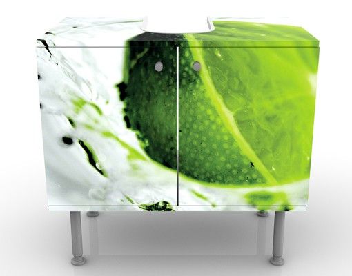 Waschbeckenunterschrank Natur Splash Lime