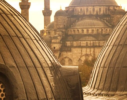 Waschbeckenunterschrank - Über den Dächern von Istanbul - Badschrank Braun