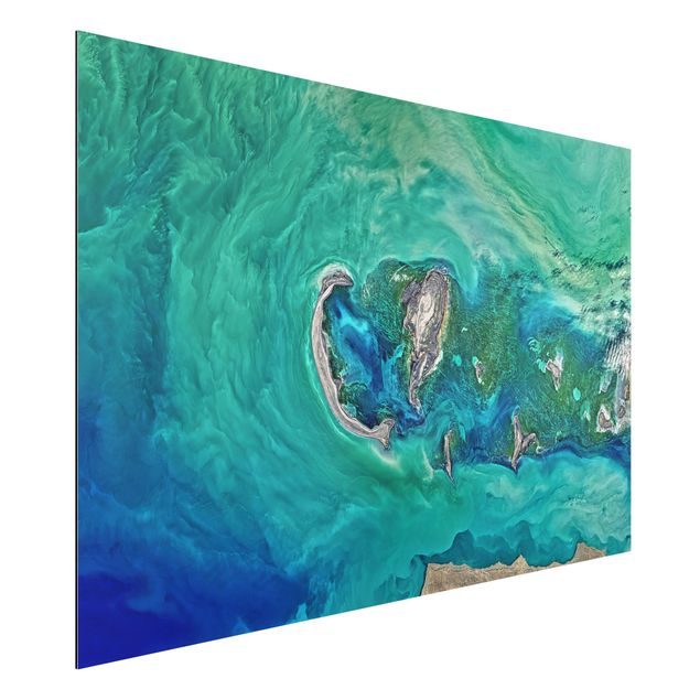 Alu-Dibond - NASA Fotografie Kaspisches Meer - Hochformat