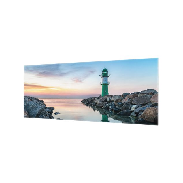 Spritzschutz Sunset at the Lighthouse