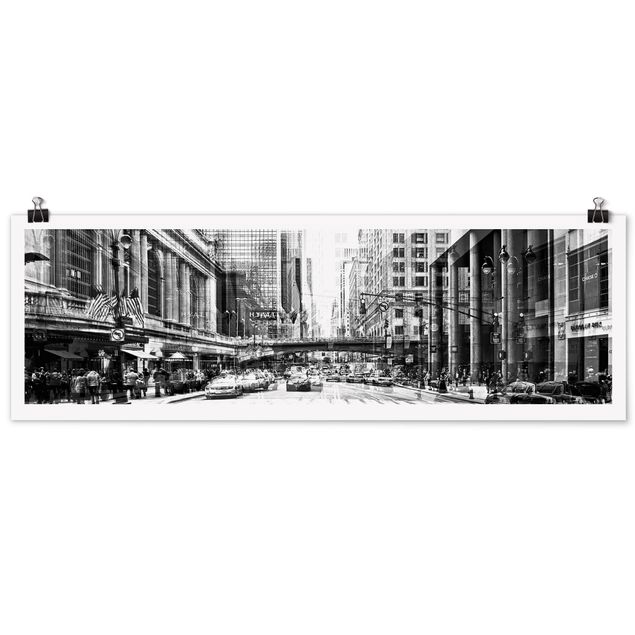 Poster Skyline NYC Urban schwarz-weiß