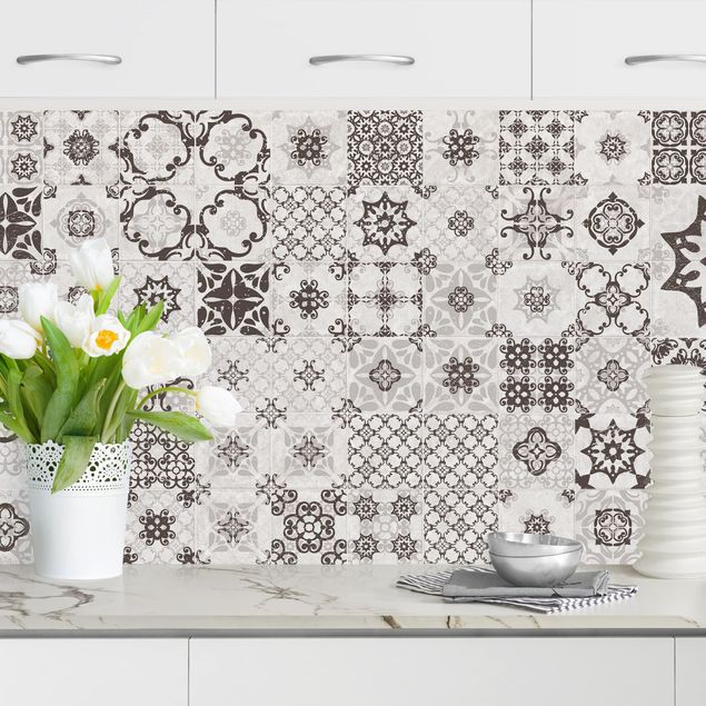 Platte Küchenrückwand Keramikfliesen Agadir grau