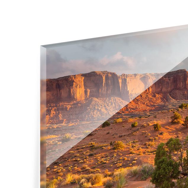 Spritzschutz Glas - Monument Valley Navajo Tribal Park Arizona - Querformat - 2:1