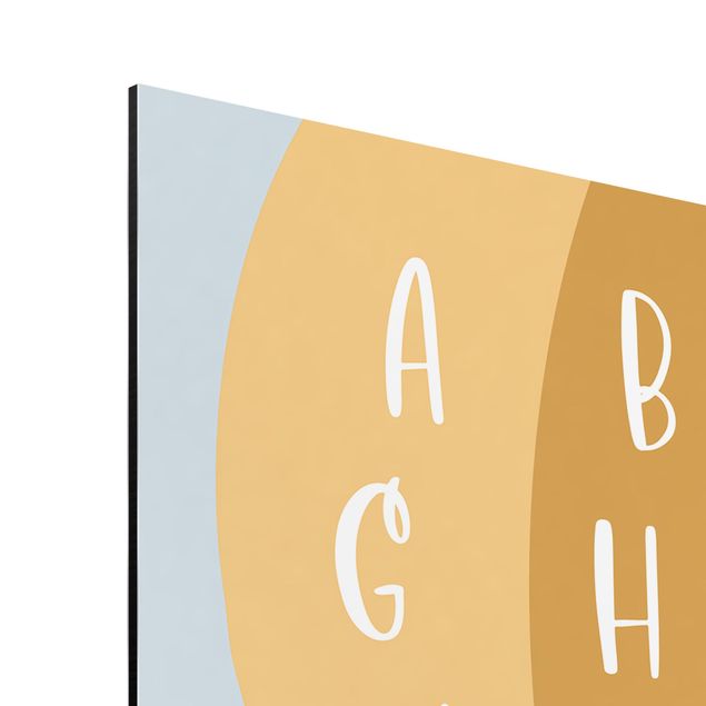 Alu-Dibond - Spielteppich ABC - Lernen wie im Flug - Quadrat