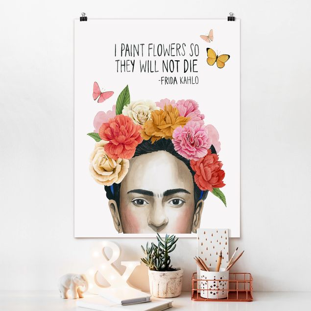 Wand Poster XXL Fridas Gedanken - Blumen