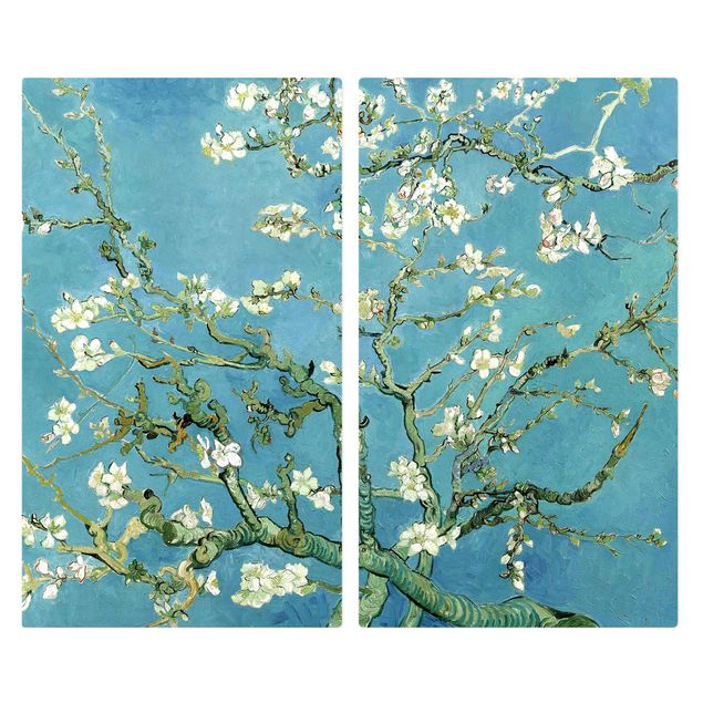 Herdabdeckplatte Glas - Vincent van Gogh - Mandelblüte - 52x80cm
