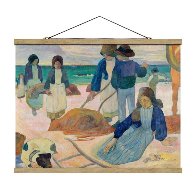 Stoffbilder mit Posterleisten Paul Gauguin - Tangsammlerinnen