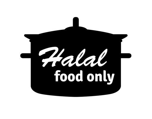 Wandtattoo No.1433 Halal food only