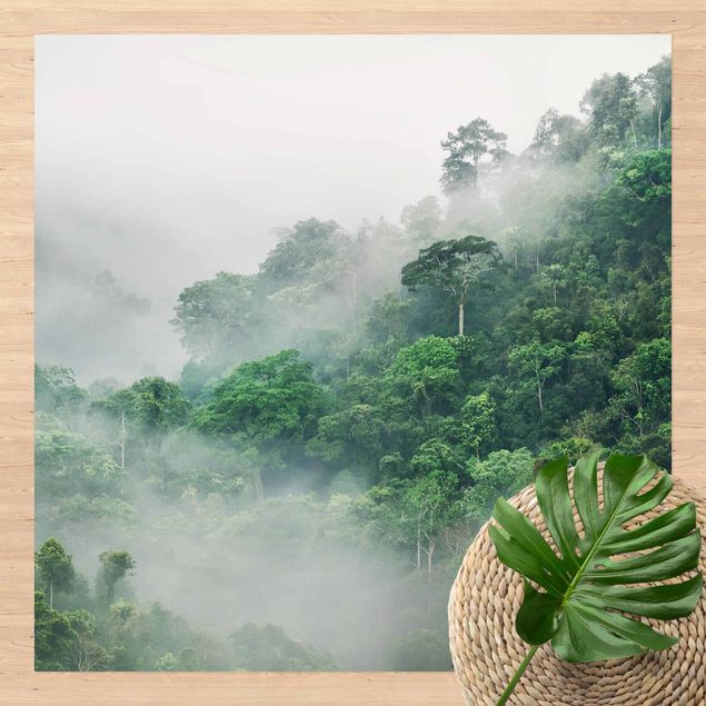 Balkon Teppich Dschungel im Nebel