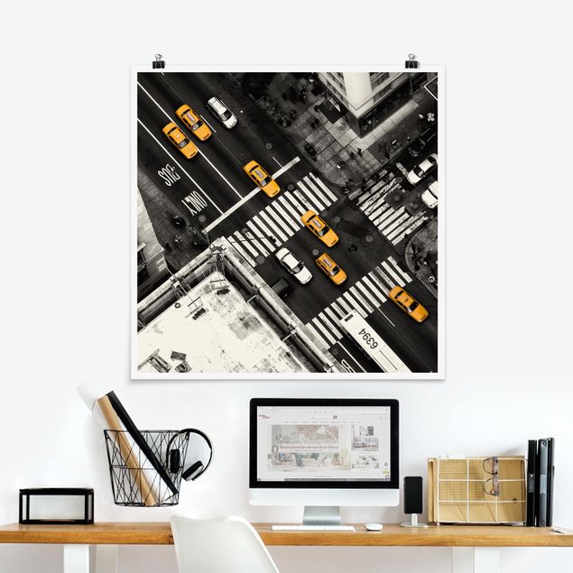 Wand Poster XXL New York City Cabs