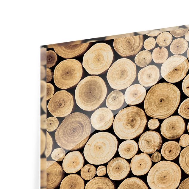 Spritzschutz Glas - Homey Firewood - Panorama - 5:2