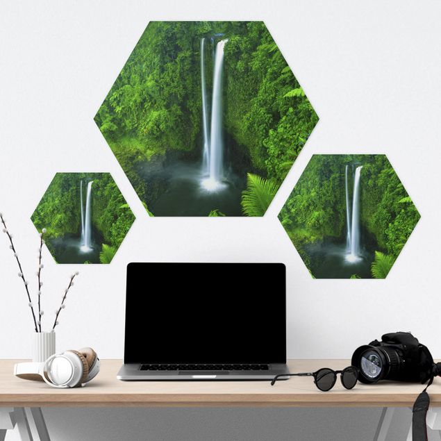 Hexagon Bild Forex - Paradiesischer Wasserfall