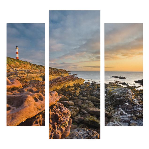 Leinwandbilder kaufen Tarbat Ness Leuchtturm und Sonnenuntergang am Meer