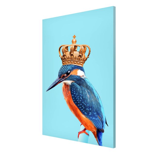 Magnettafel Design Eisvogel mit Krone