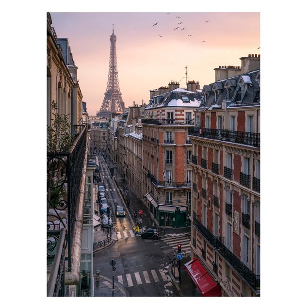 Magnettafel - Eiffelturm bei Sonnenuntergang - Hochformat 3:4