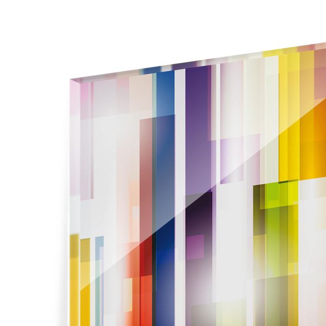 Spritzschutz Glas - Rainbow Cubes - Panorama - 5:2