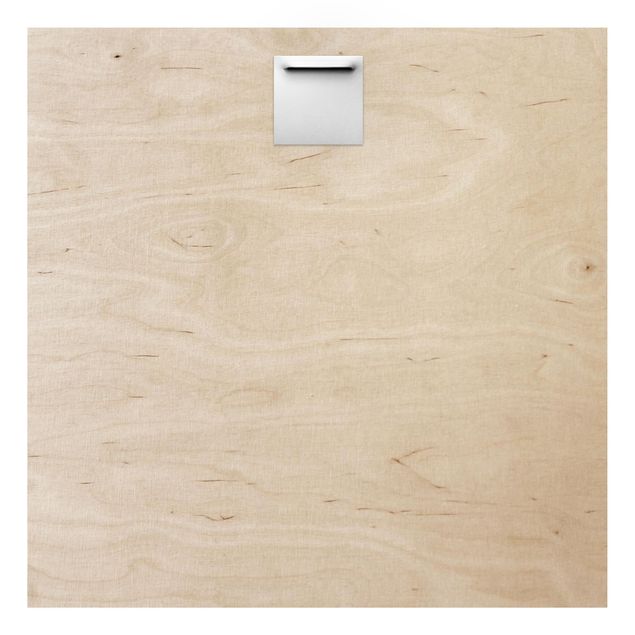 Holzbild - Weißer Terrazzo mit Goldsteinchen - Quadrat 1:1