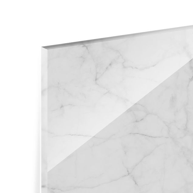 Glas Spritzschutz - Bianco Carrara - Querformat - 4:3