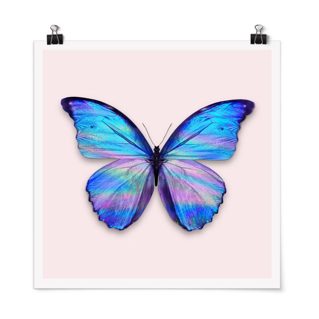 Moderne Poster Holografischer Schmetterling