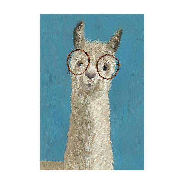 Moderne Teppiche Lama mit Brille I