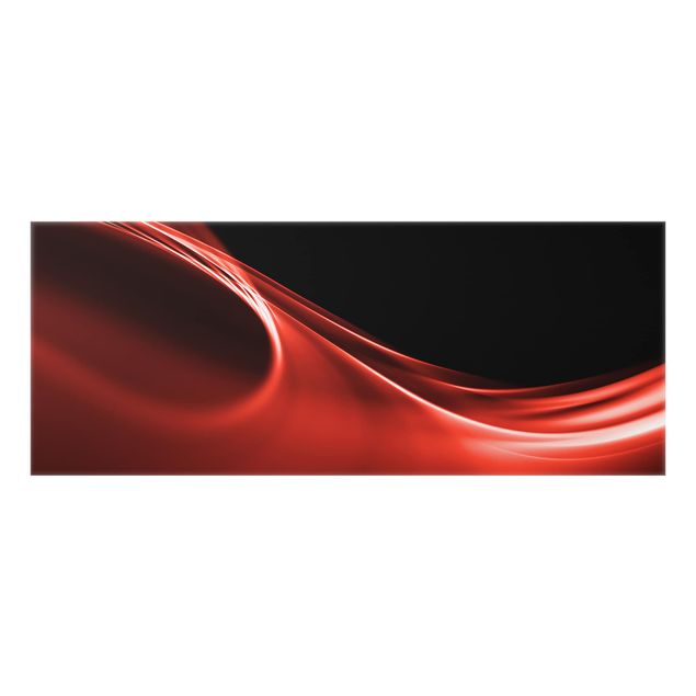 Spritzschutz Glas - Red Wave - Panorama - 5:2