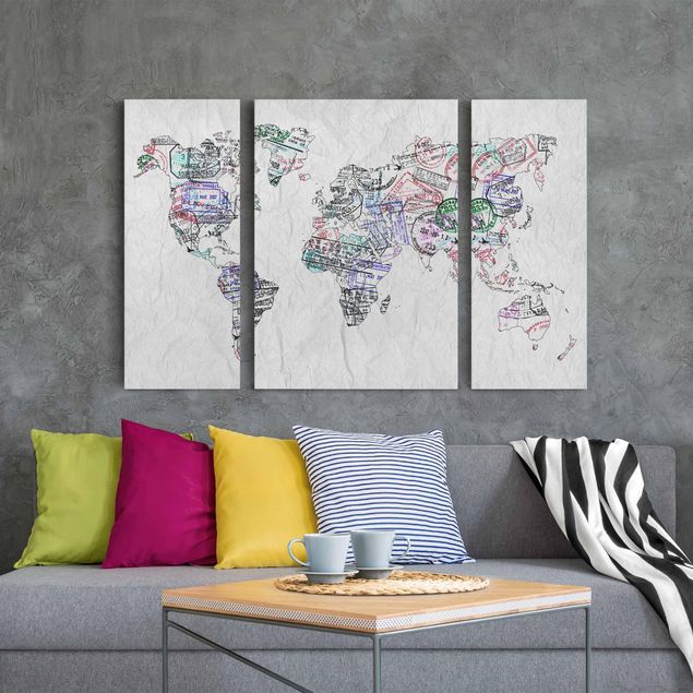 schöne Bilder Reisepass Stempel Weltkarte