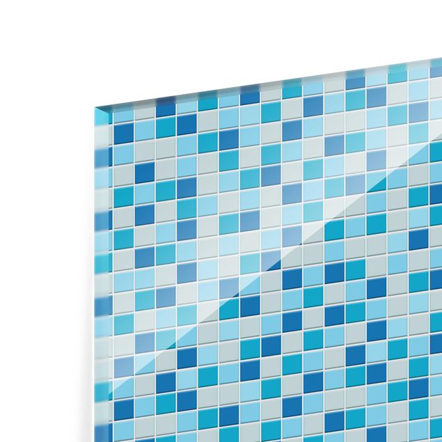 Glas Spritzschutz - Mosaikfliesen Meeresrauschen - Querformat - 4:3