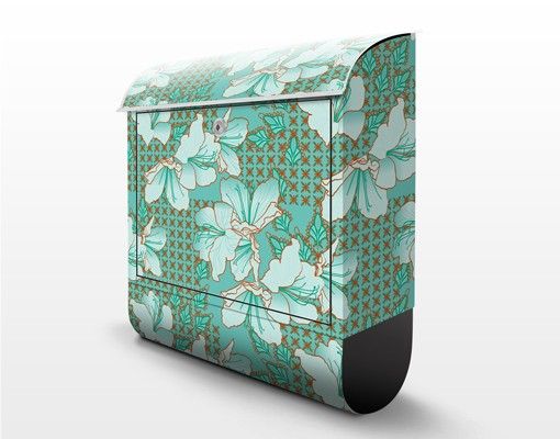 Design Briefkasten Orientalisches Blumenmuster