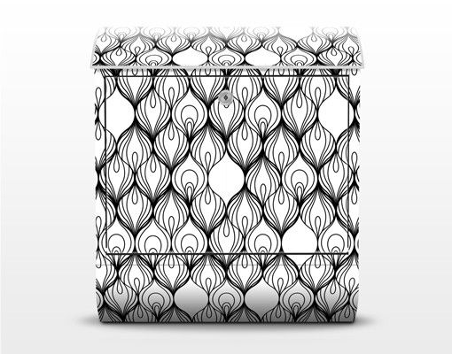 Pattern Design Afrikanische Fäden Schwarz-Weiß