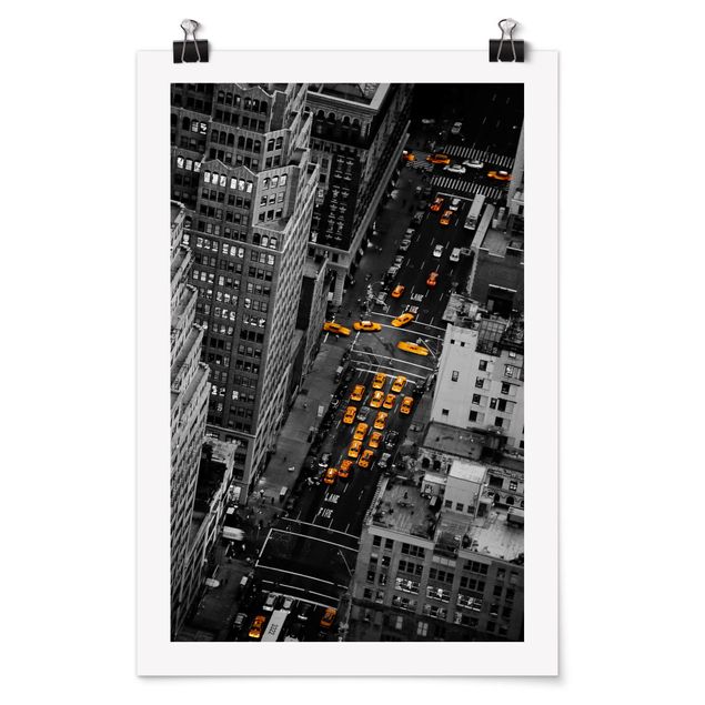 Poster - Taxilichter Manhattan - Hochformat 3:2