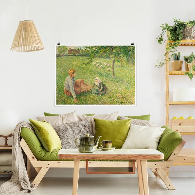Wand Poster XXL Camille Pissarro - Gänsehirtin