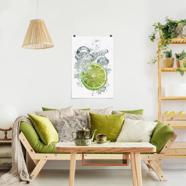 Moderne Poster Lime Bubbles