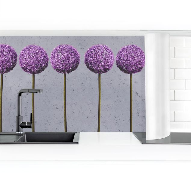 Küchenrückwand selbstklebend Allium Kugel-Blüten II