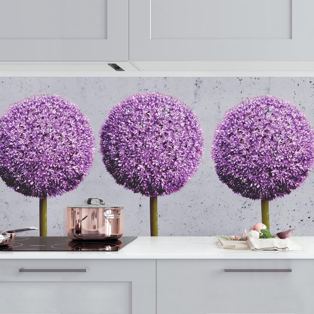 Platte Küchenrückwand Allium Kugel-Blüten I