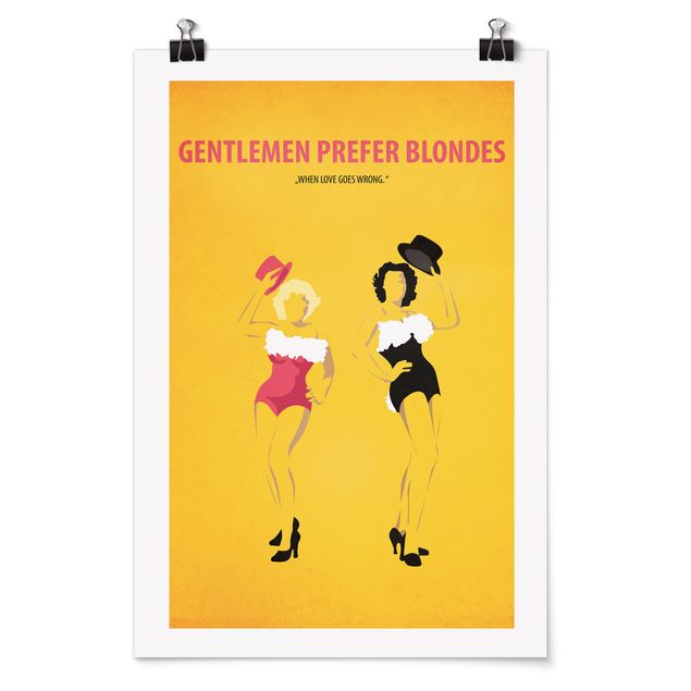 Wandbilder Filmposter Gentlemen prefer blondes