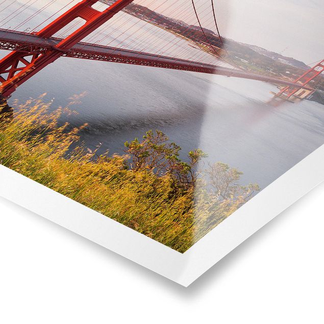 Poster - Golden Gate Bridge in San Francisco - Quadrat 1:1